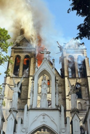Damaged Church in Lithuanian