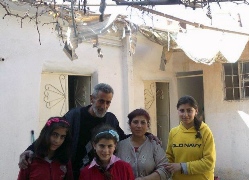 A displaced family in Syria