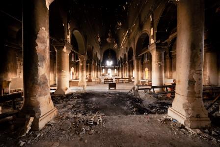 church destroyed in Iraq