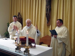 Fr. Barta, Cardinal Piacenza, and Fr. Cislo