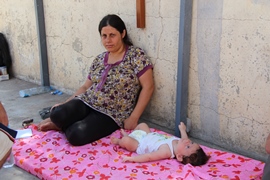 Mother and child refugees in Ankawa, Erbil