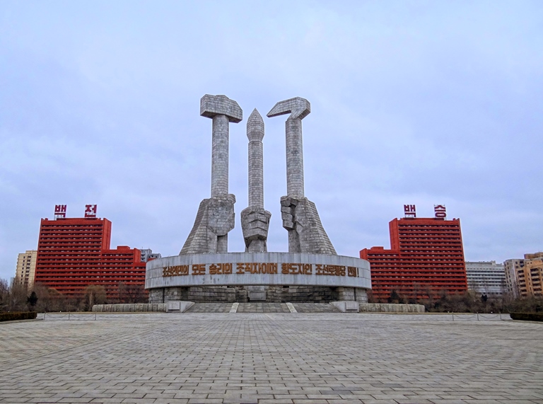 North Korea-Monument honoring founding of country's communis