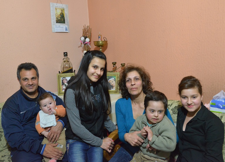 Syrian Christian family supported by Archdiocese of Zahle, L