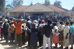 Emergency aid at a church in Kenya